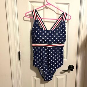 Patriotic one-pice bathing suit